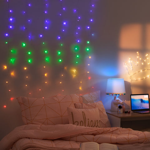 Rainbow LED Cascading Curtain Lights