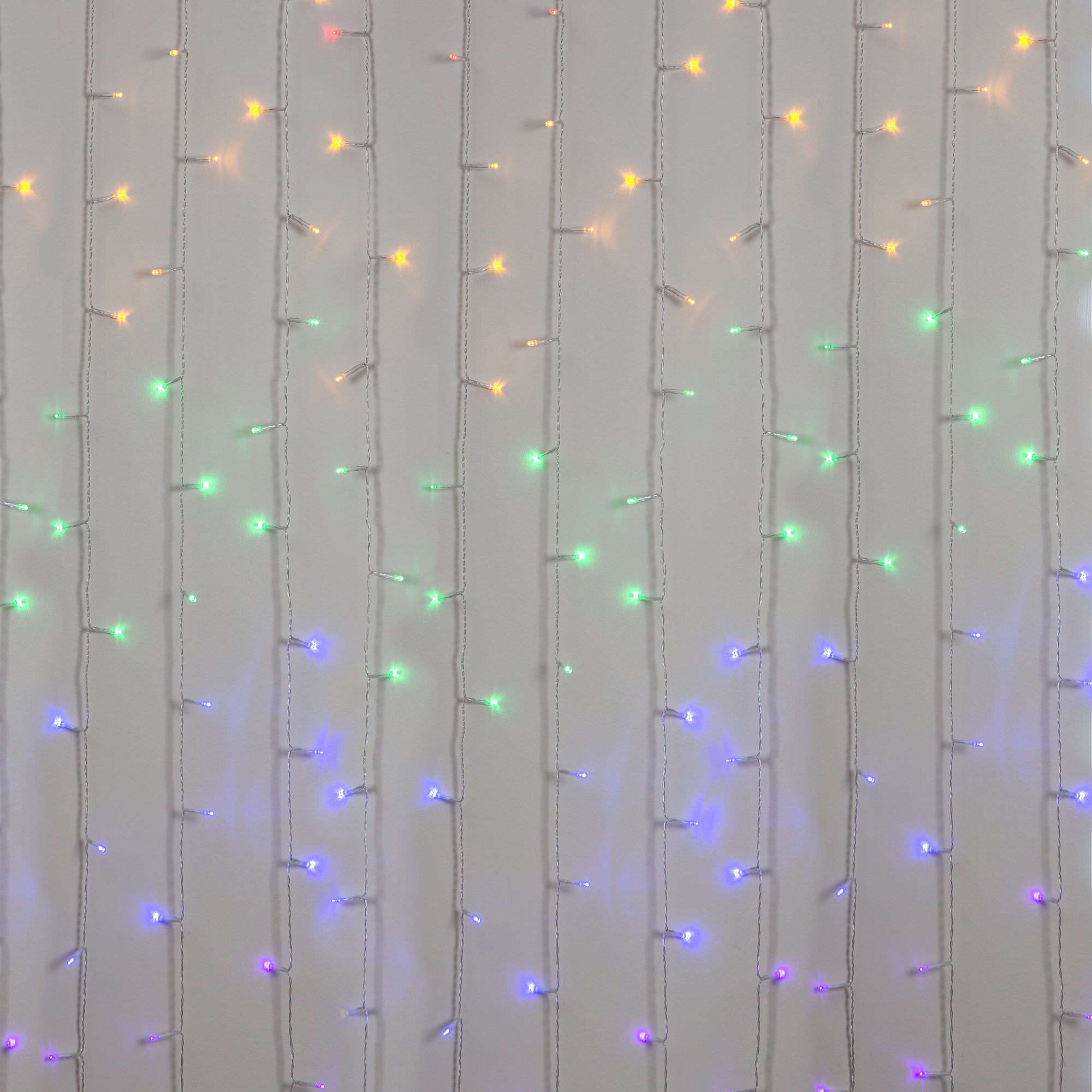 Rainbow LED Cascading Curtain Lights