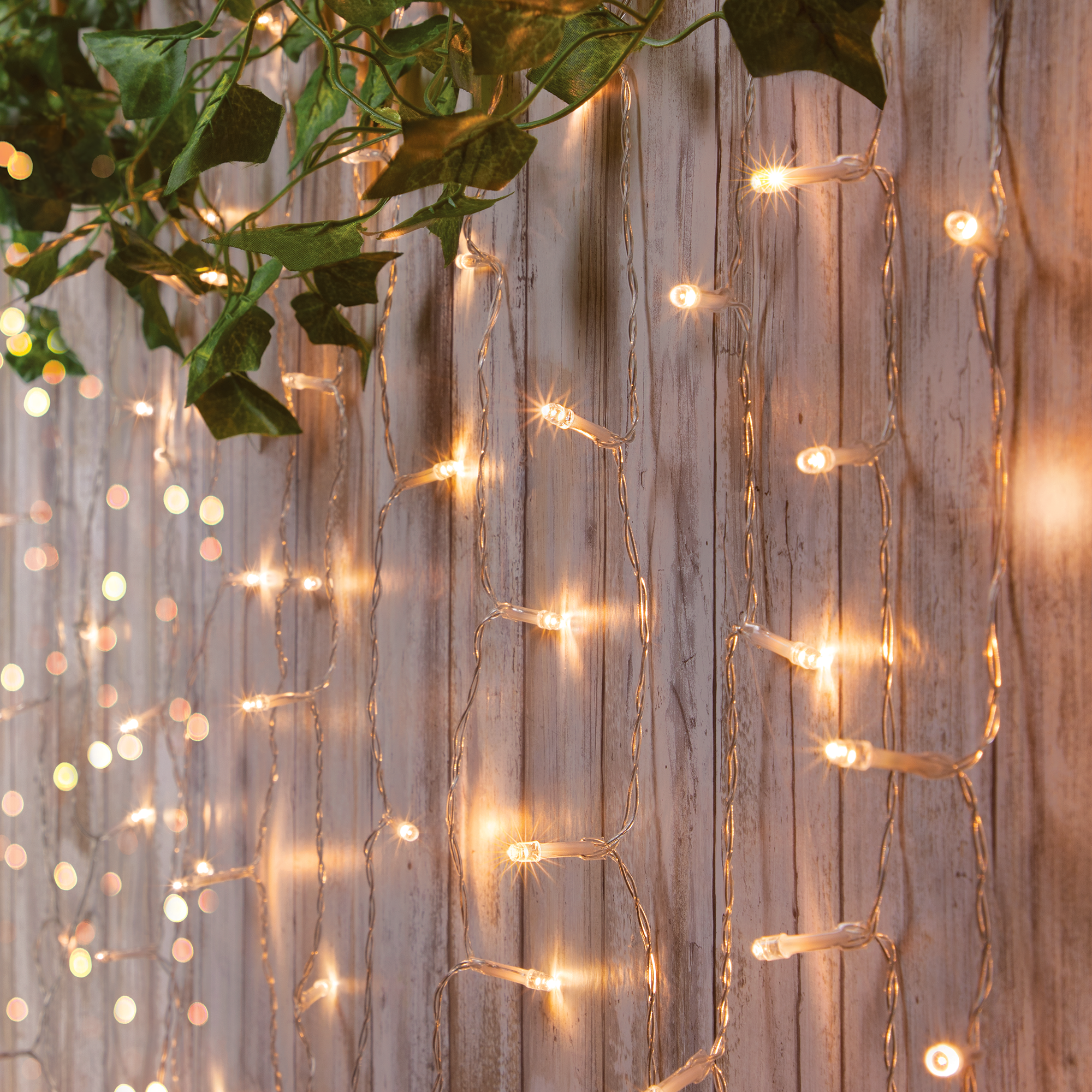 XL Warm White Curtain Lights With Flashing Modes