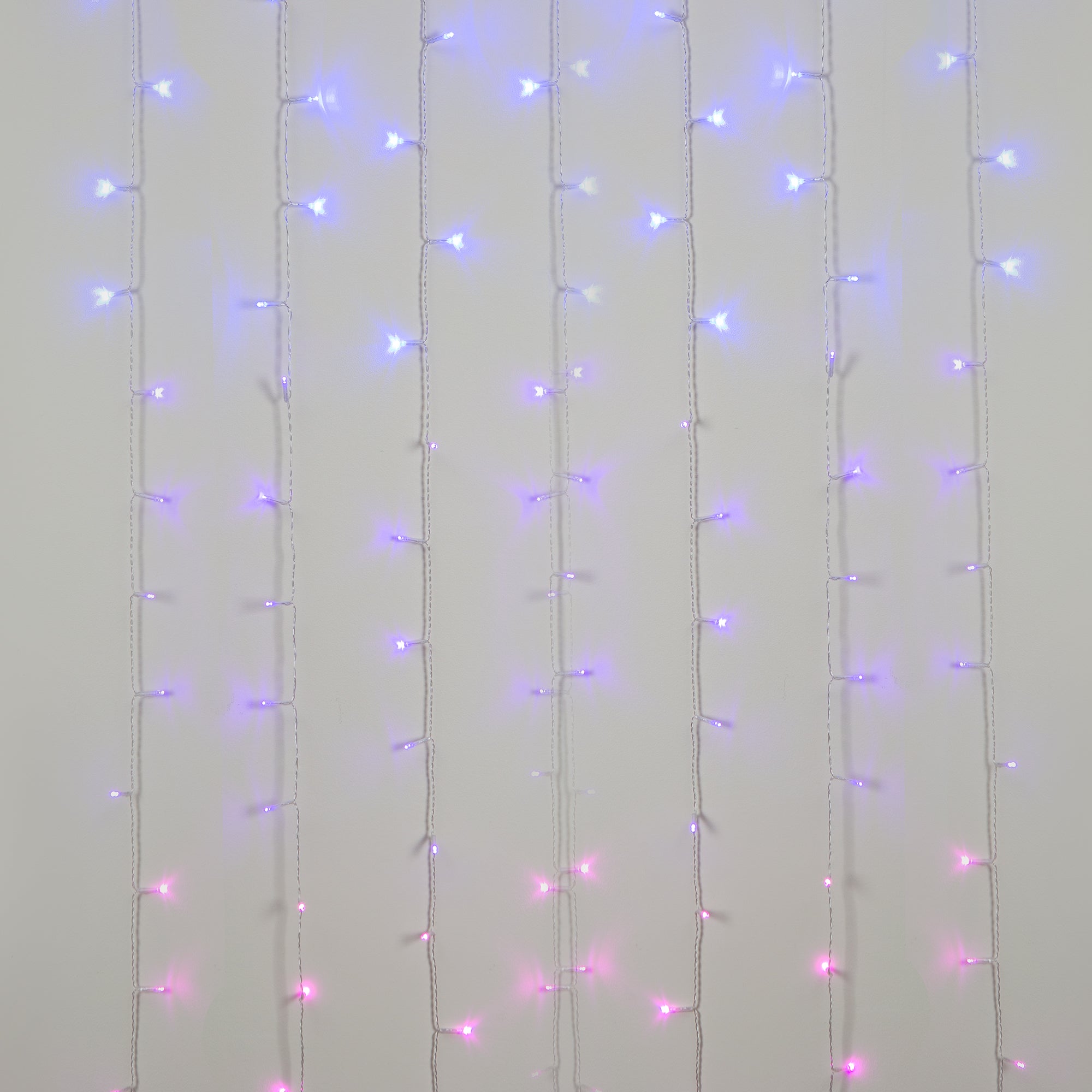 Pink & Purple Ombre Cascading Curtain Lights