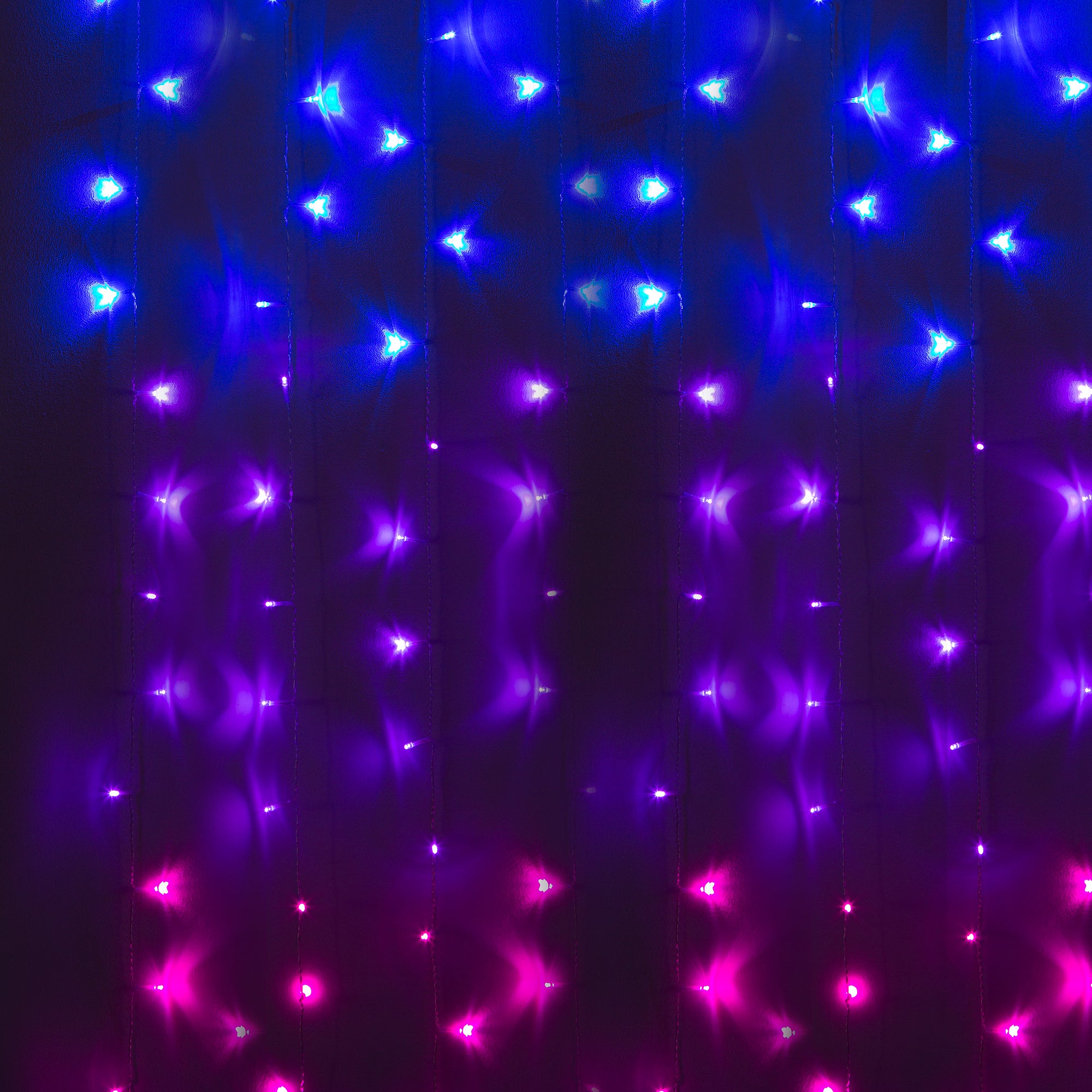 Pink & Purple Ombre Cascading Curtain Lights