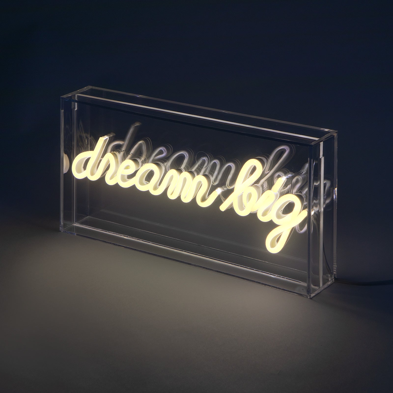 Dream Big Acrylic Box Neon