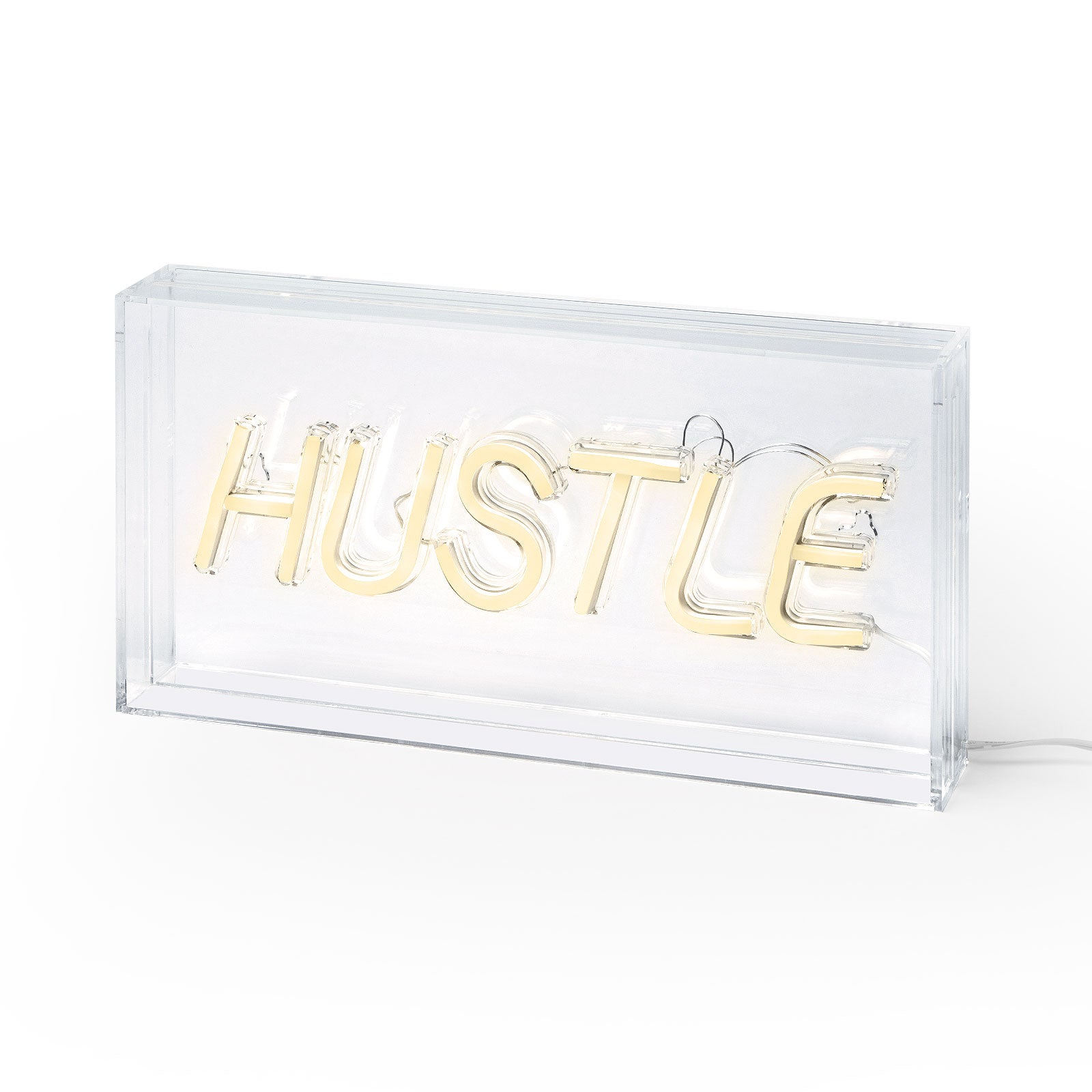 Hustle Neon Acrylic Box