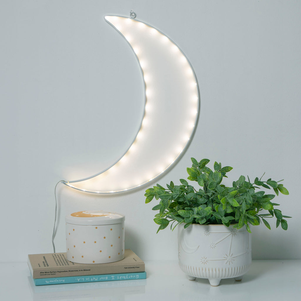 Crescent Moon LED Wall Decor