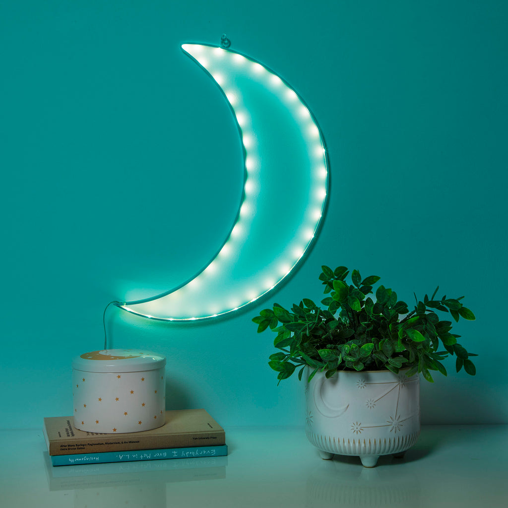 Crescent Moon LED Wall Decor