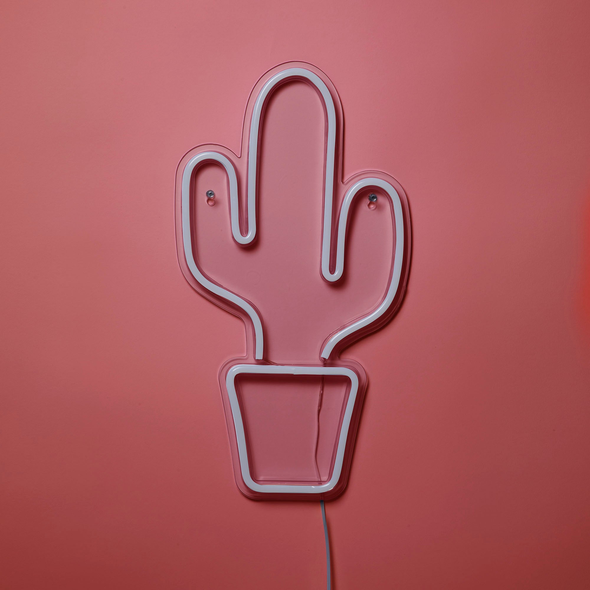 Potted Cactus LED Neon Wall Sign